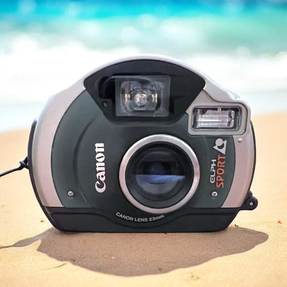 CANON ELPH SPORT Automatic Point & Shoot Film Underwater Camera with 23mm Lens - Picture 1 of 10